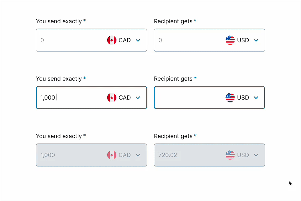 Group input field interaction