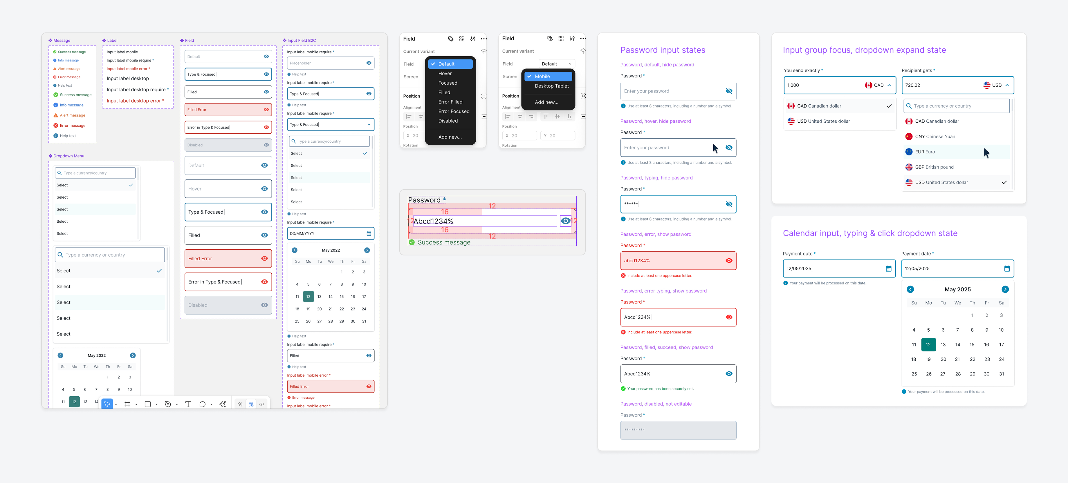 Input Fields Styles and States