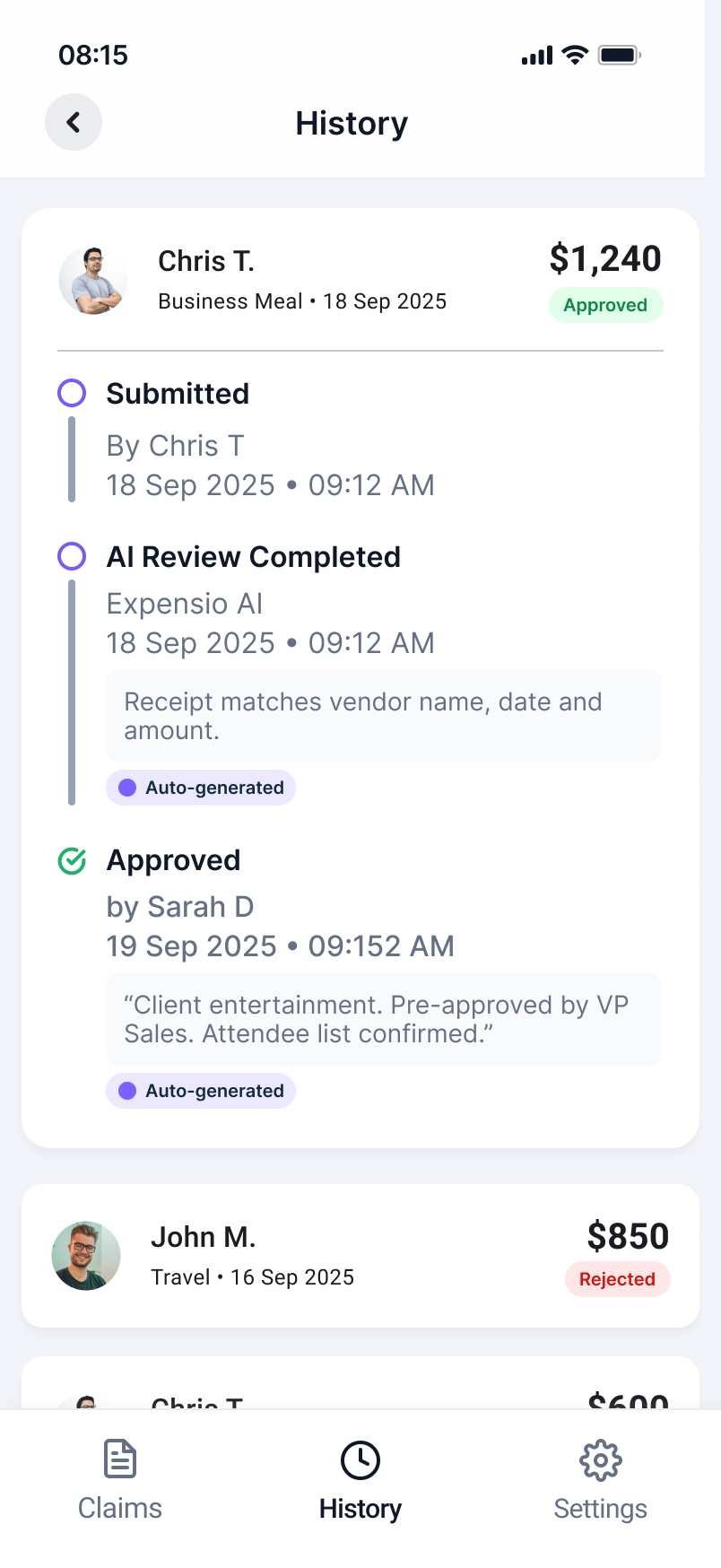 Auto-generated audit log entry
