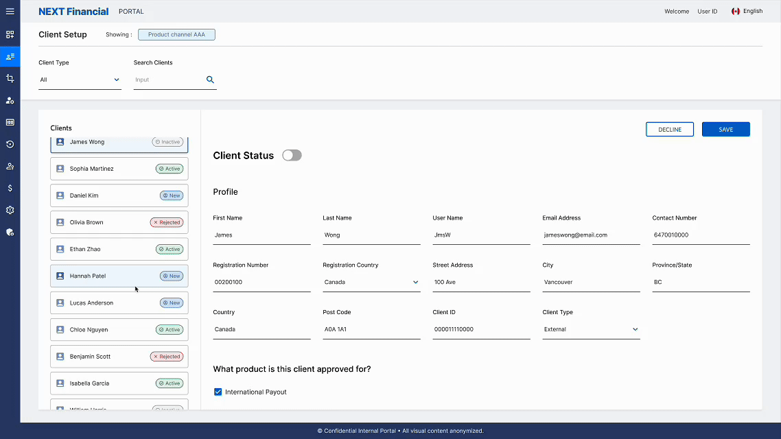 Status Toggle & Input Field Error