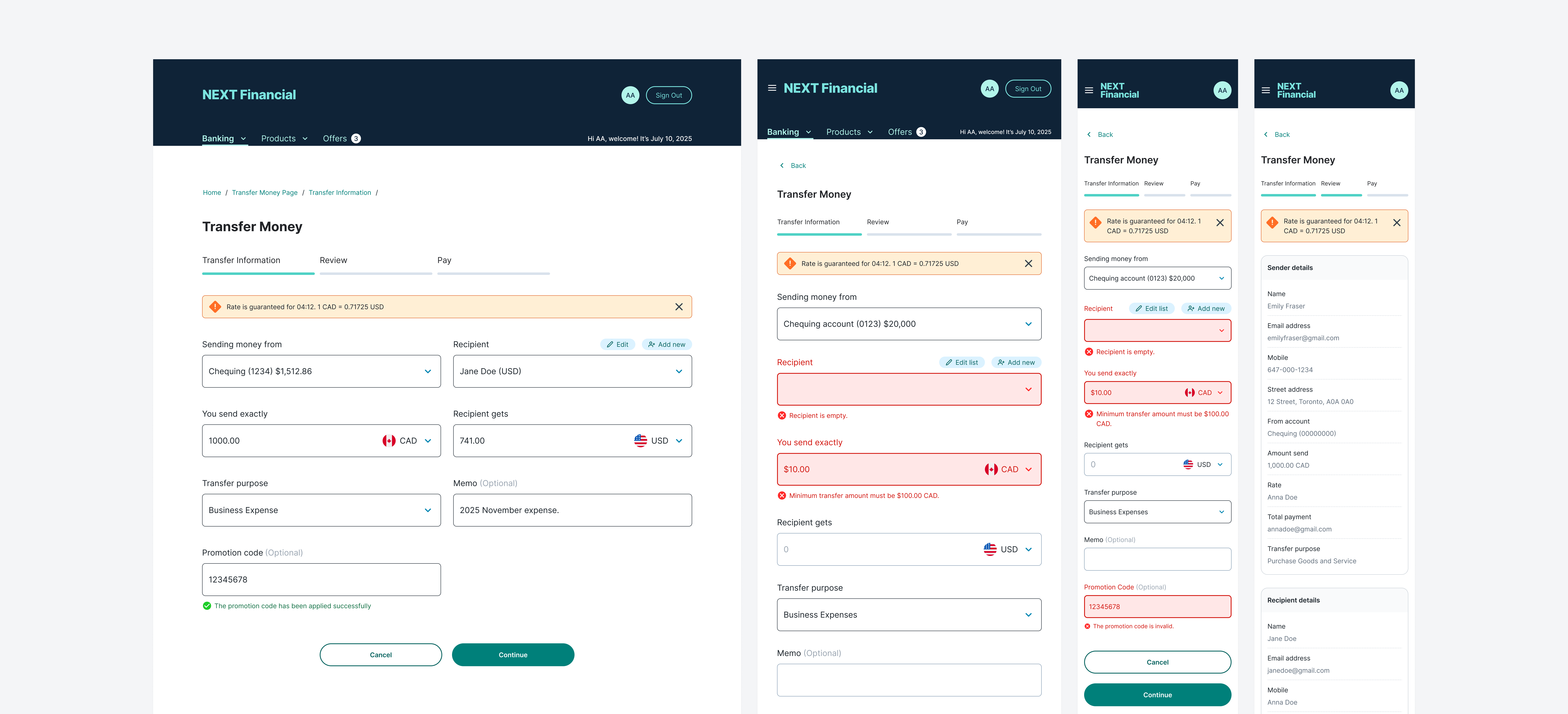 Send Money Solution Annotation